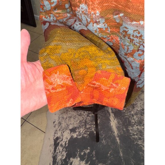 New Coldwater Creek Southwestern Artsy Multicolor Jacket L Linen Cardigan Office - Picture 9 of 9